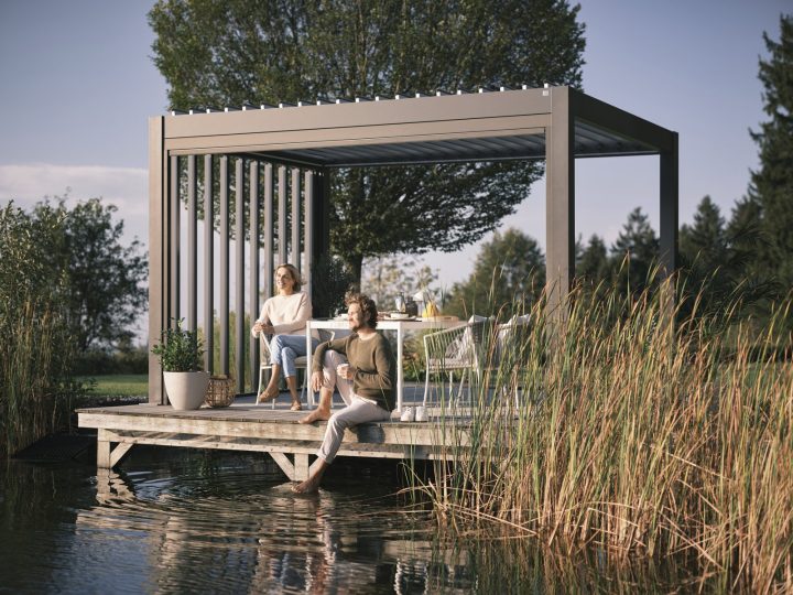 Lamellás oldalfal pergola árnyékolás Pergola lamellás oldalfal
